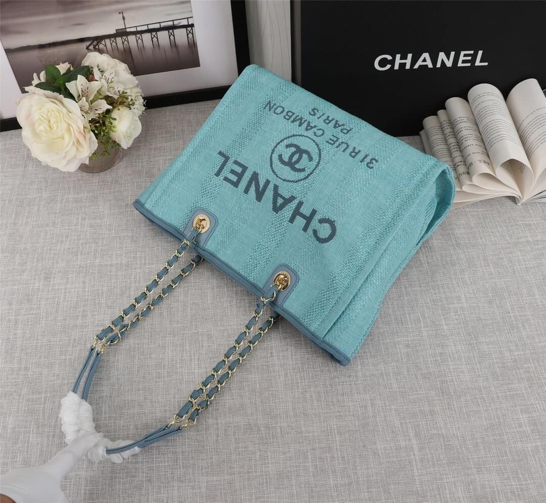 Chanel Deauville Tote 38 Denim Canvas Shoulder HandBag - Image 25