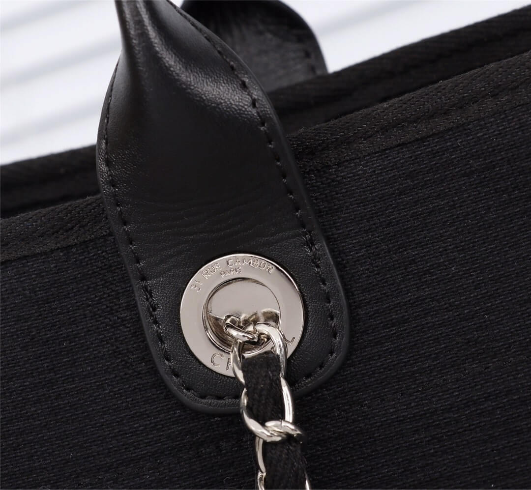 Chanel Deauville Tote 39cm Denim Canvas Shoulder HandbBag - Image 130