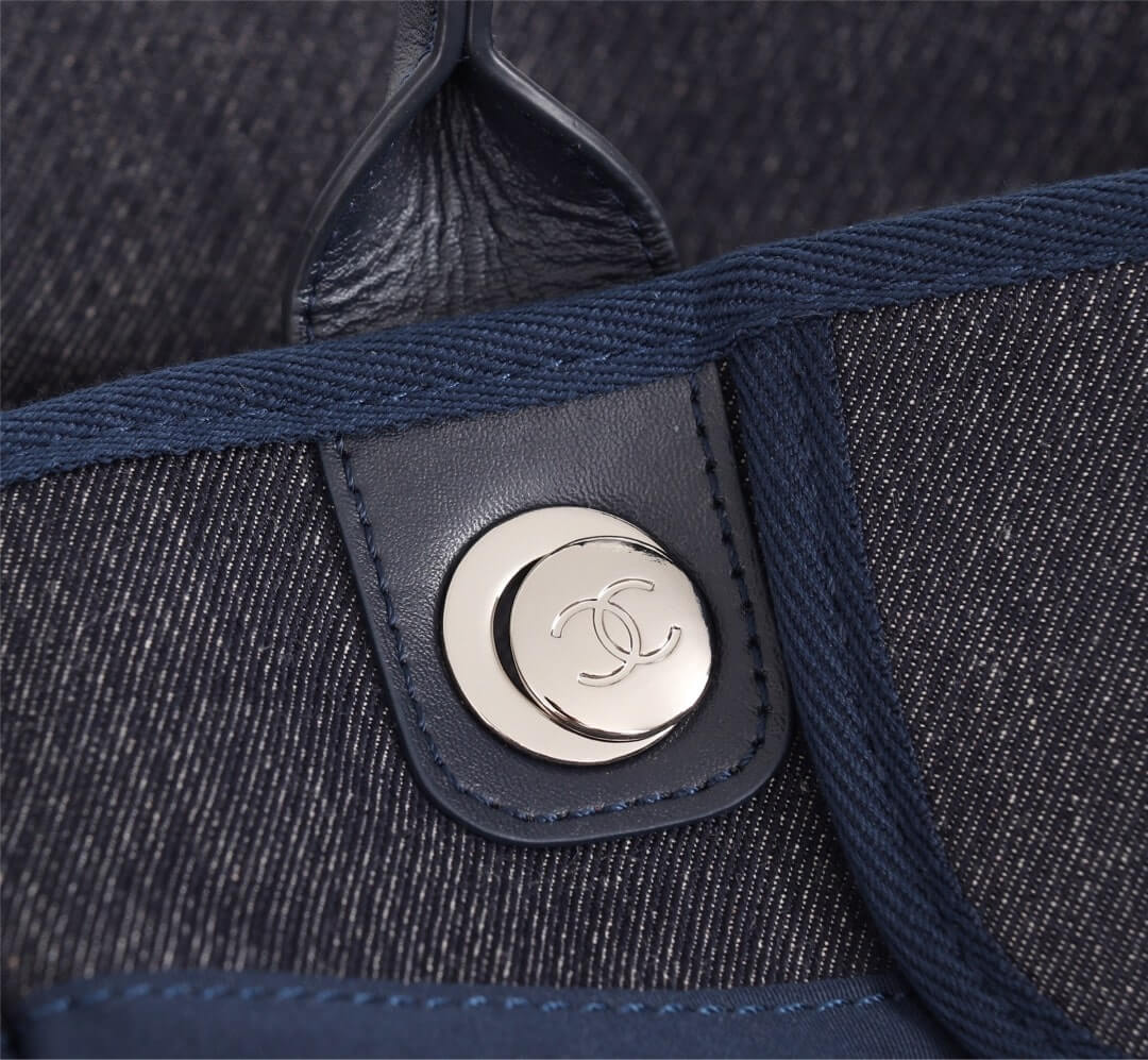 Chanel Deauville Tote 39cm Denim Canvas Shoulder HandbBag - Image 121