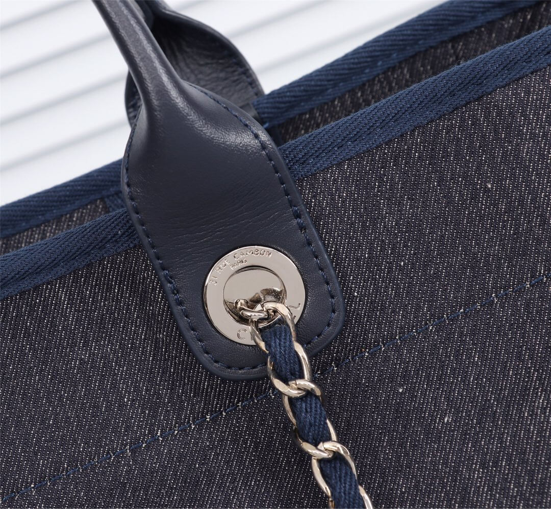 Chanel Deauville Tote 39cm Denim Canvas Shoulder HandbBag - Image 122