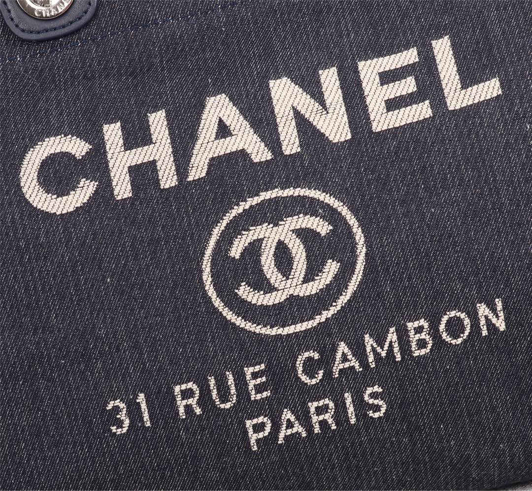 Chanel Deauville Tote 39cm Denim Canvas Shoulder HandbBag - Image 124