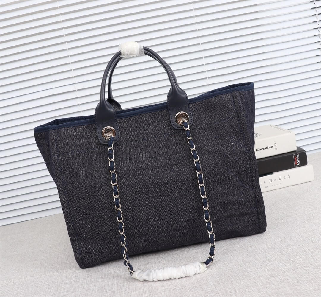 Chanel Deauville Tote 39cm Denim Canvas Shoulder HandbBag - Image 118