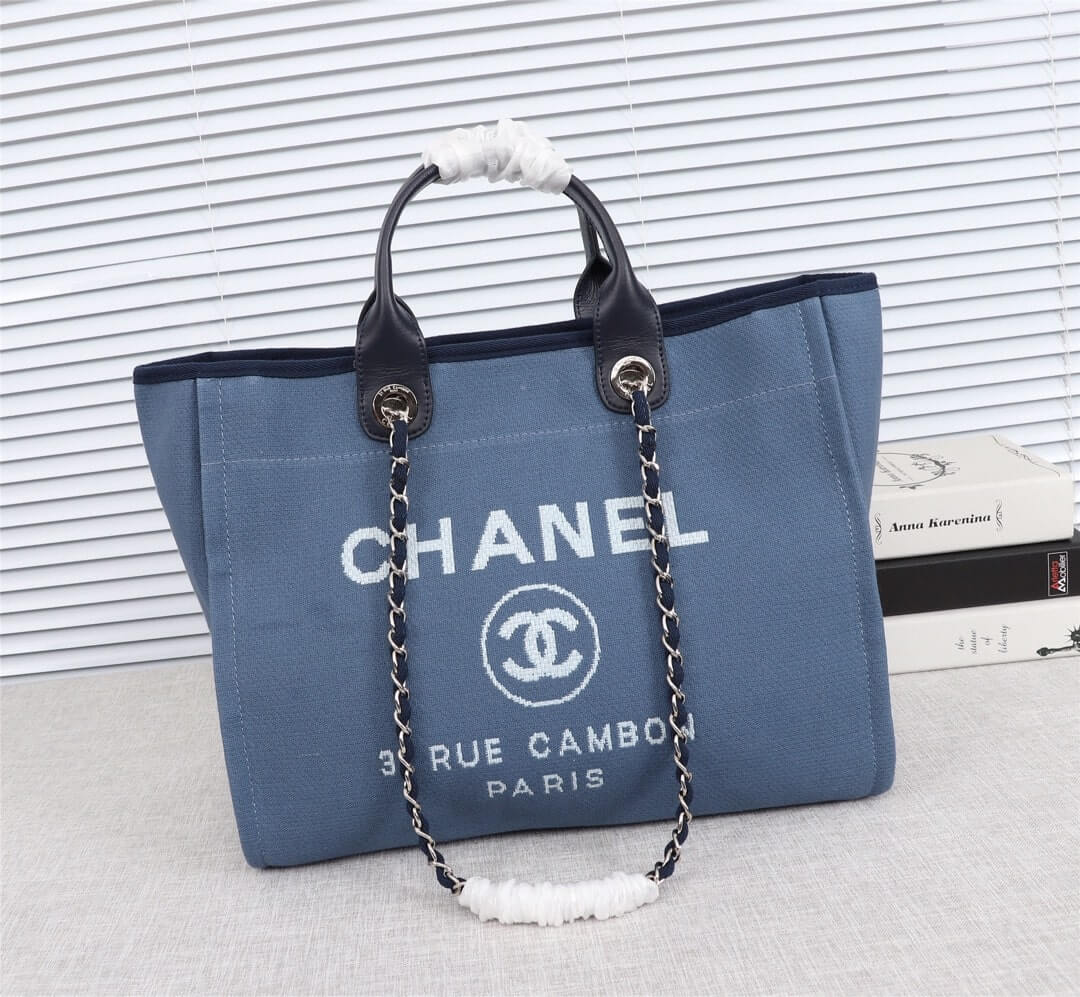 Chanel Deauville Tote 39cm Denim Canvas Shoulder HandbBag - Image 108