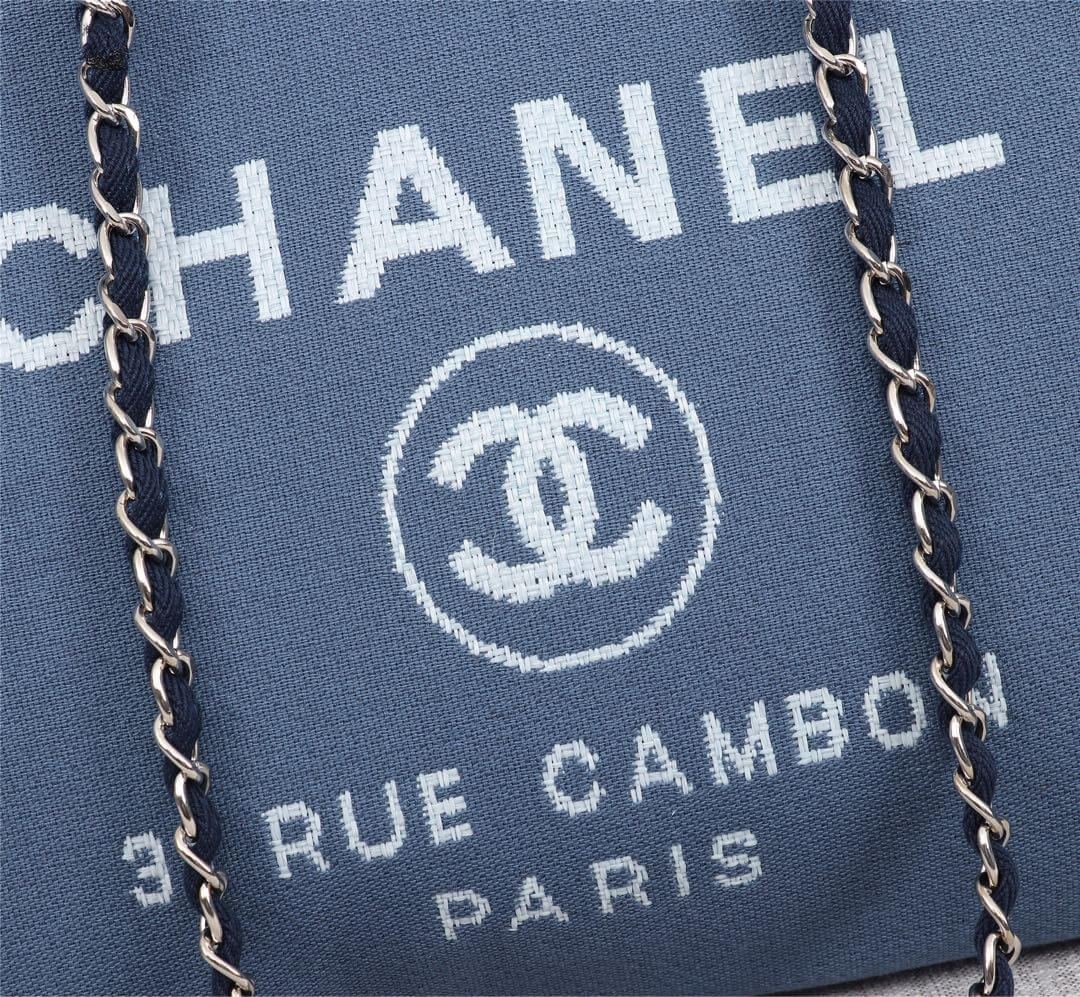 Chanel Deauville Tote 39cm Denim Canvas Shoulder HandbBag - Image 115