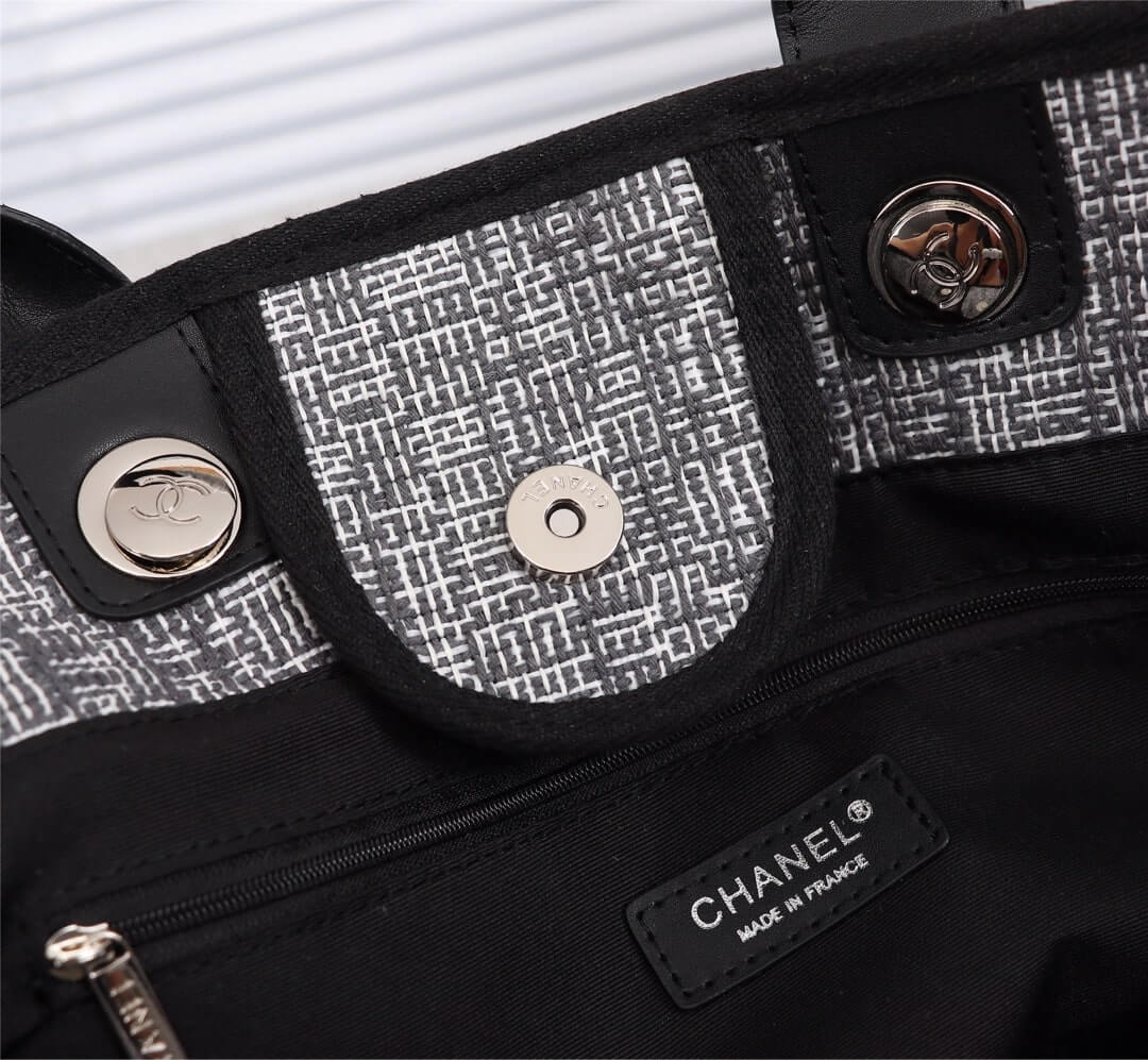 Chanel Deauville Tote 39cm Denim Canvas Shoulder HandbBag - Image 49