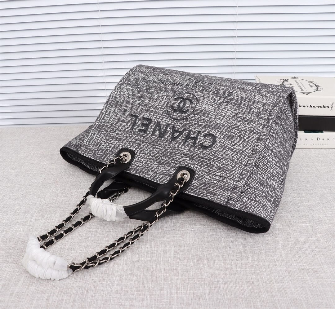 Chanel Deauville Tote 39cm Denim Canvas Shoulder HandbBag - Image 54