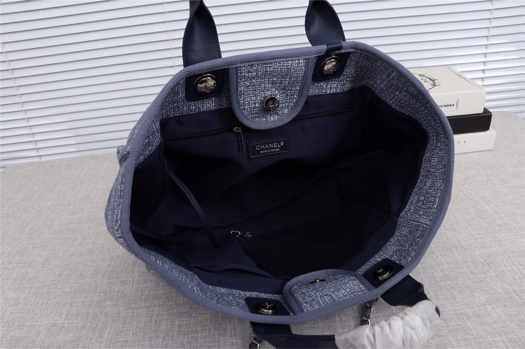 Chanel Deauville Tote 39cm Denim Canvas Shoulder HandbBag - Image 83