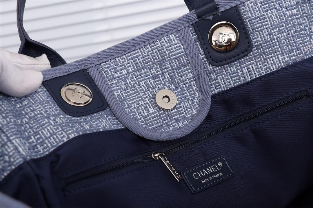 Chanel Deauville Tote 39cm Denim Canvas Shoulder HandbBag - Image 84