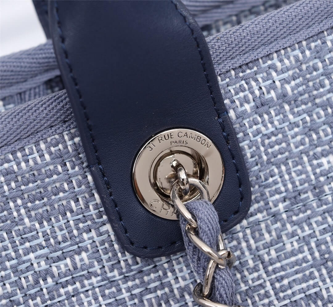 Chanel Deauville Tote 39cm Denim Canvas Shoulder HandbBag - Image 85