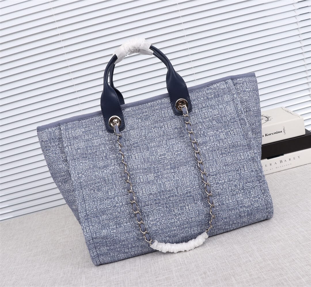 Chanel Deauville Tote 39cm Denim Canvas Shoulder HandbBag - Image 82