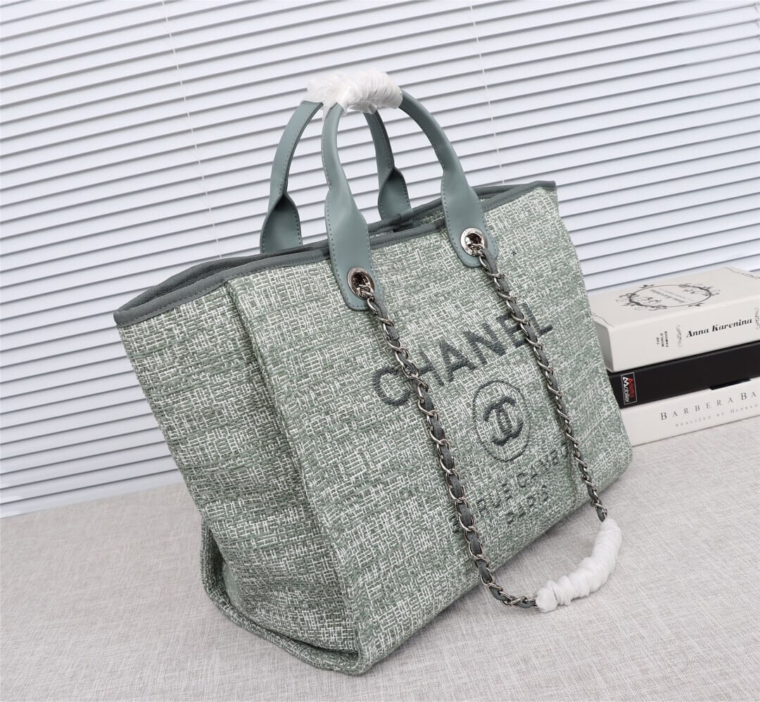 Chanel Deauville Tote 39cm Denim Canvas Shoulder HandbBag - Image 96