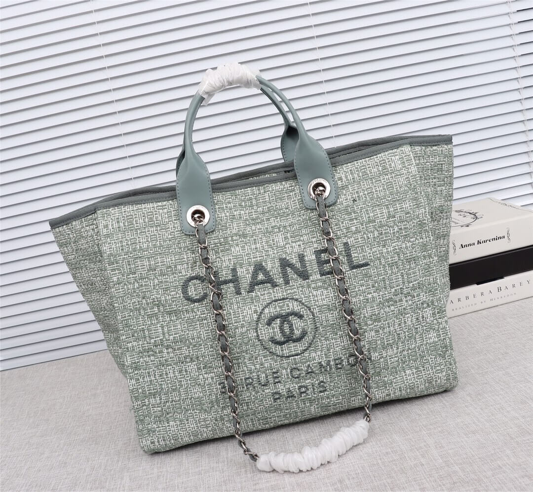 Chanel Deauville Tote 39cm Denim Canvas Shoulder HandbBag - Image 90