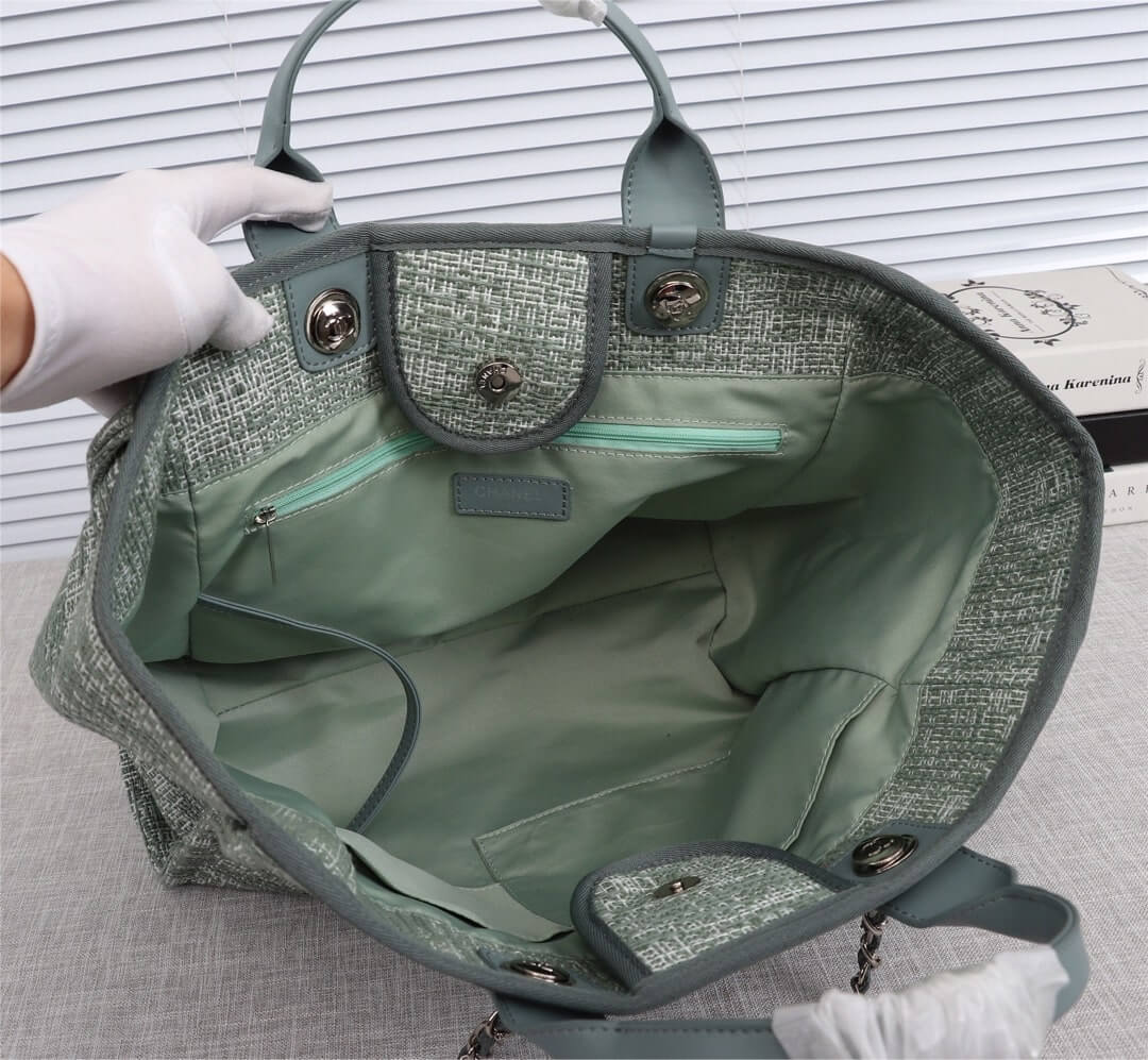 Chanel Deauville Tote 39cm Denim Canvas Shoulder HandbBag - Image 92