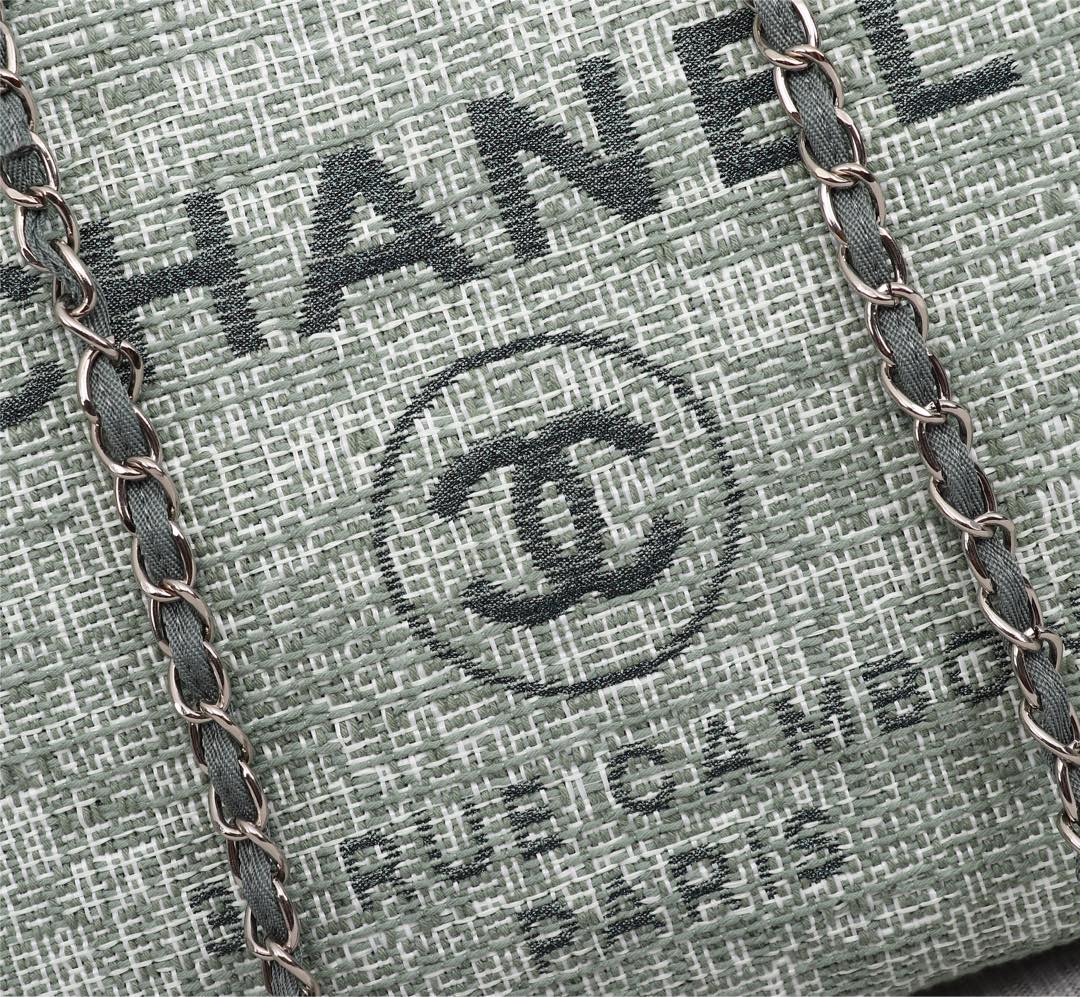 Chanel Deauville Tote 39cm Denim Canvas Shoulder HandbBag - Image 95