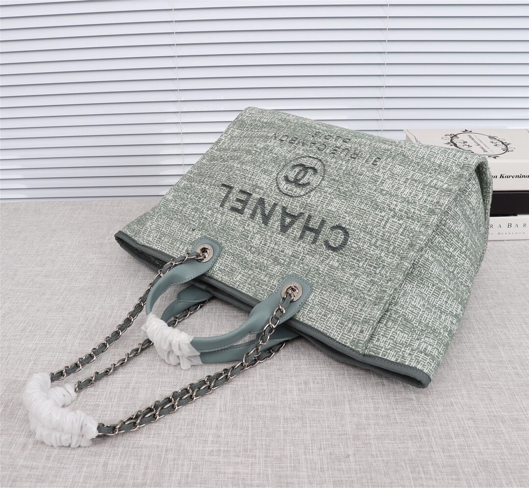 Chanel Deauville Tote 39cm Denim Canvas Shoulder HandbBag - Image 98