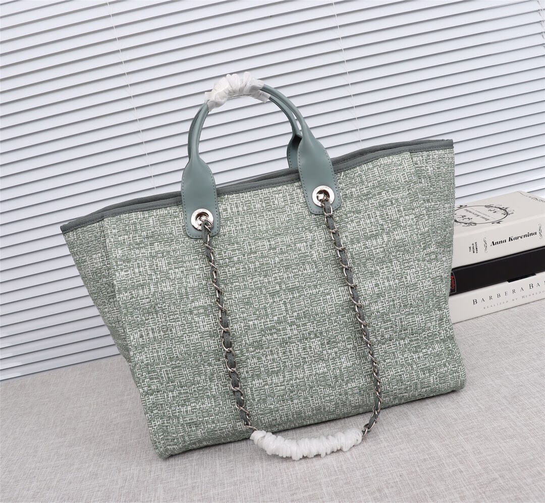 Chanel Deauville Tote 39cm Denim Canvas Shoulder HandbBag - Image 91