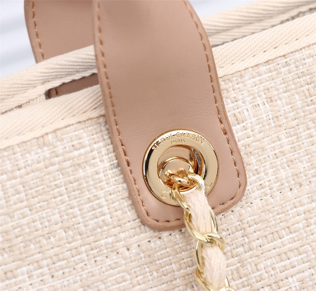 Chanel Deauville Tote 39cm Denim Canvas Shoulder HandbBag - Image 5