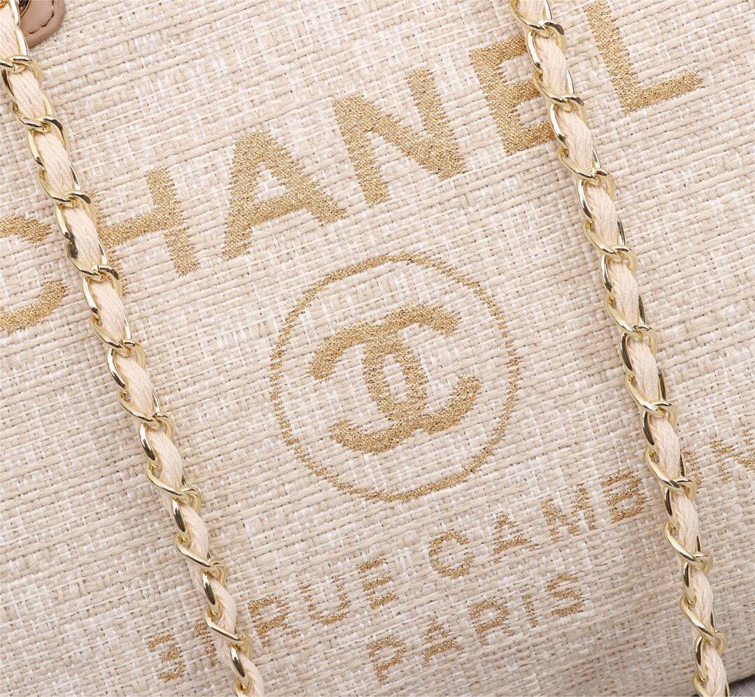Chanel Deauville Tote 39cm Denim Canvas Shoulder HandbBag - Image 7