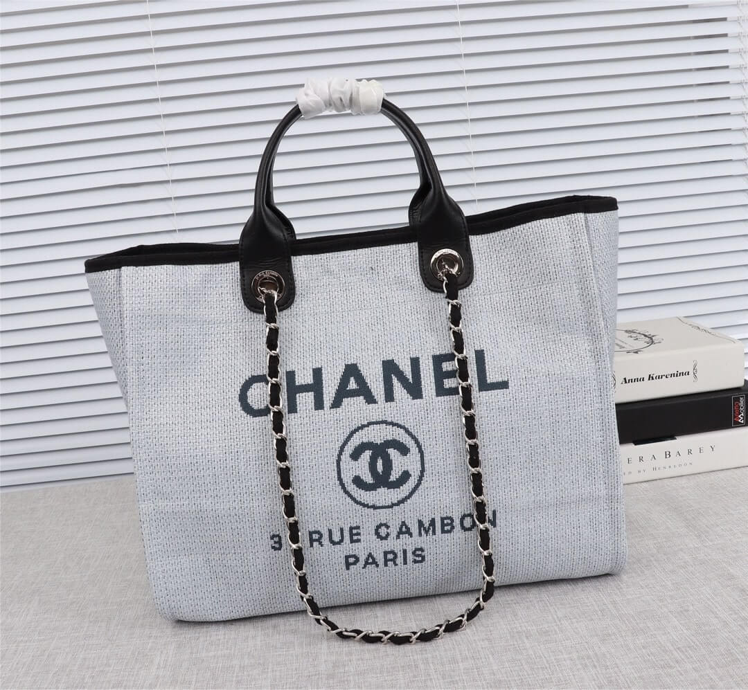 Chanel Deauville Tote 39cm Denim Canvas Shoulder HandbBag - Image 72