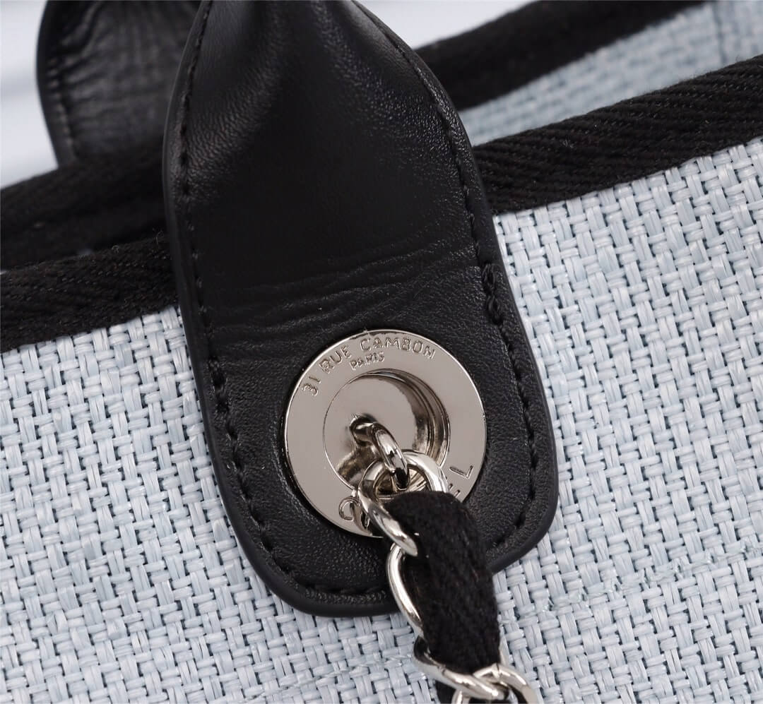 Chanel Deauville Tote 39cm Denim Canvas Shoulder HandbBag - Image 77