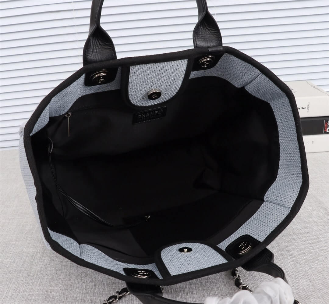 Chanel Deauville Tote 39cm Denim Canvas Shoulder HandbBag - Image 74