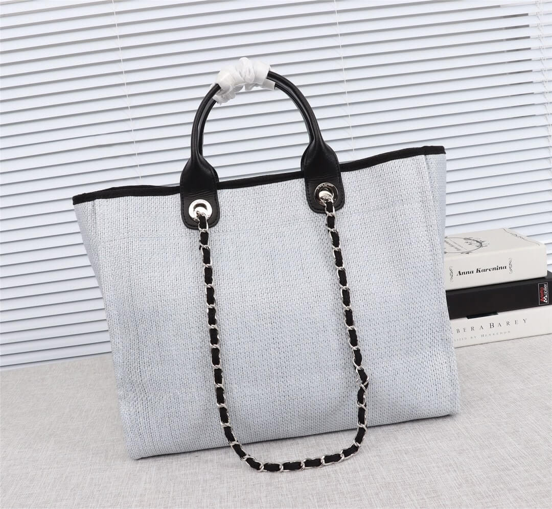 Chanel Deauville Tote 39cm Denim Canvas Shoulder HandbBag - Image 73