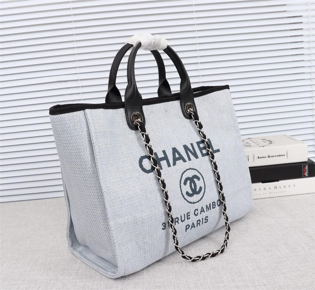 Chanel Deauville Tote 39cm Denim Canvas Shoulder HandbBag - Image 79