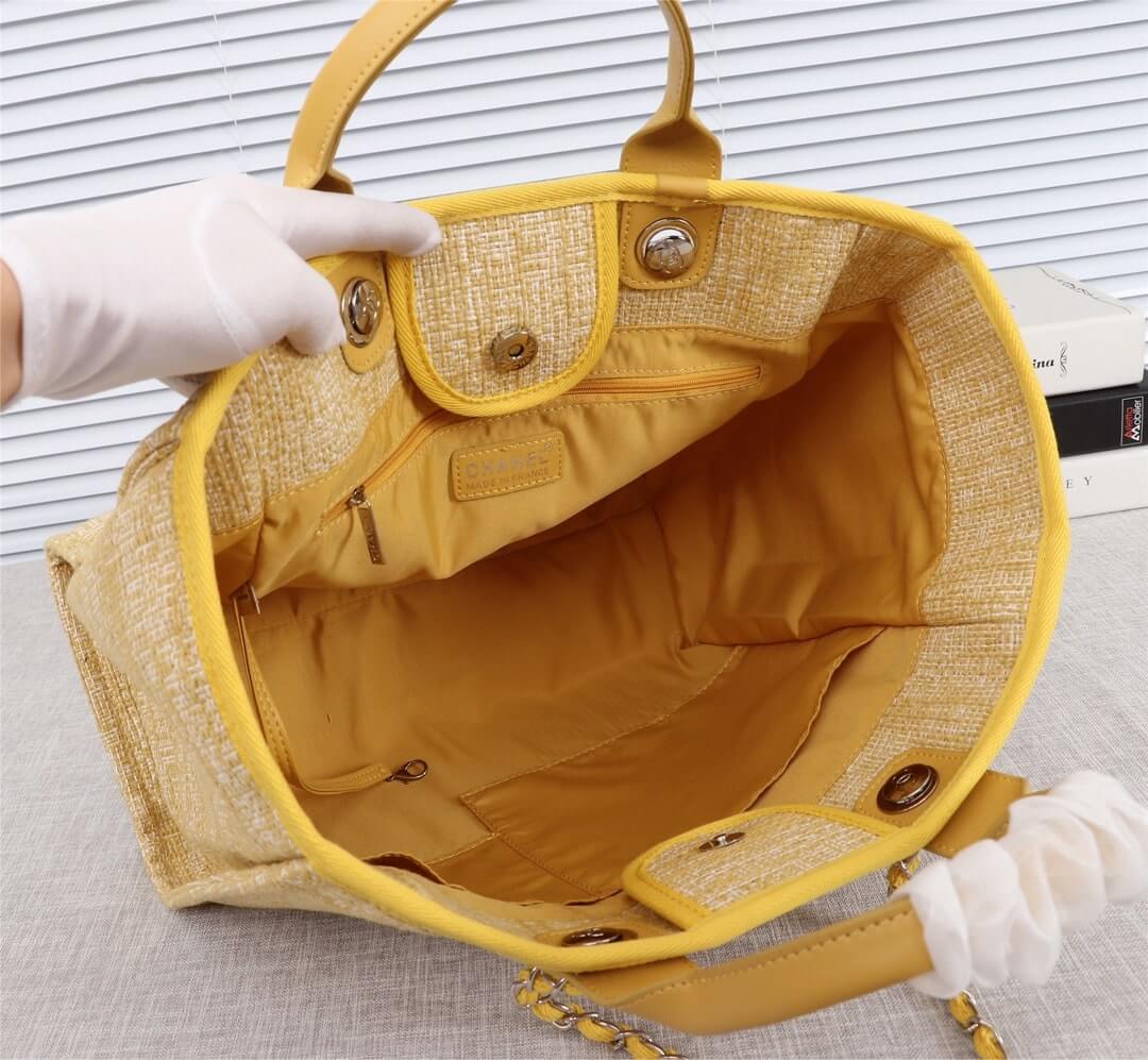 Chanel Deauville Tote 39cm Denim Canvas Shoulder HandbBag - Image 57