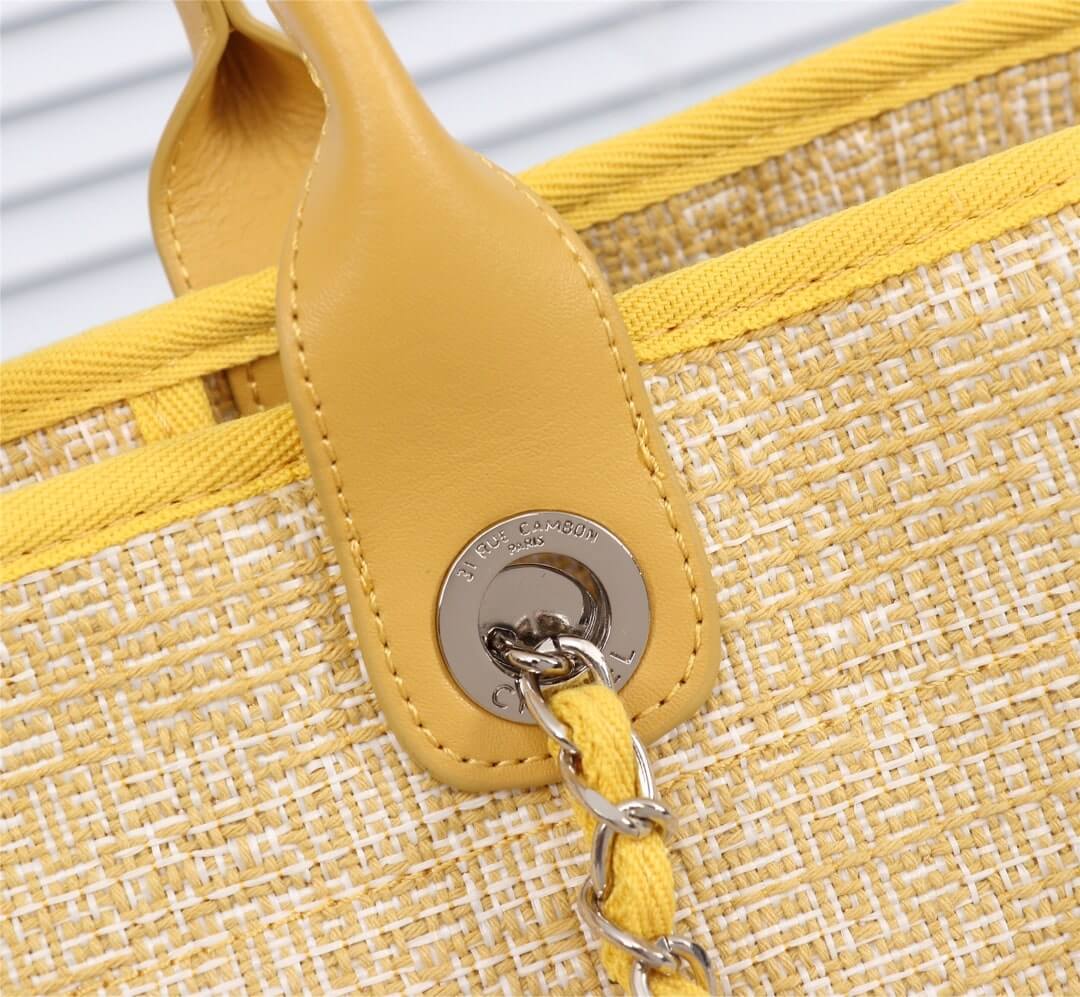 Chanel Deauville Tote 39cm Denim Canvas Shoulder HandbBag - Image 61