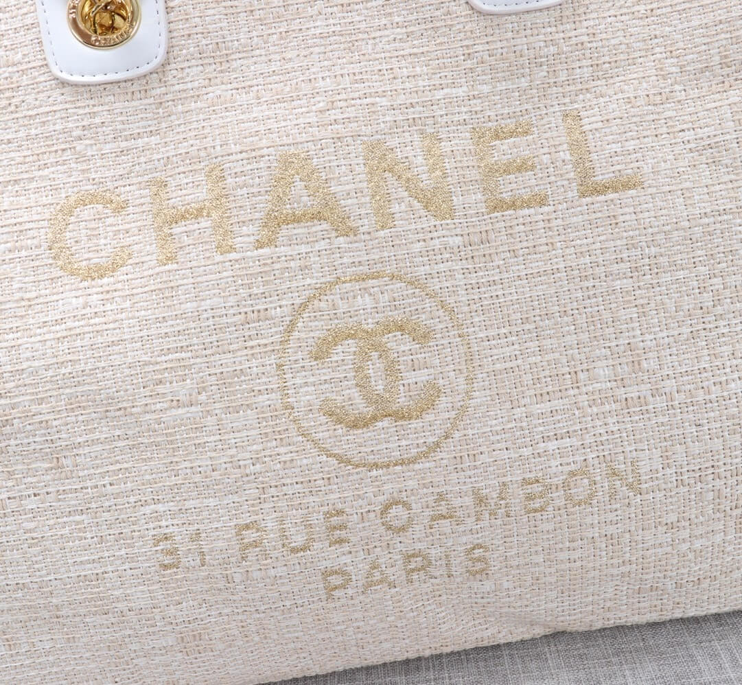Chanel Deauville Tote 39cm Denim Canvas Shoulder HandbBag - Image 17