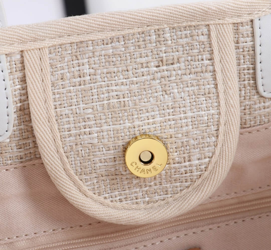 Chanel Deauville Tote 39cm Denim Canvas Shoulder HandbBag - Image 14