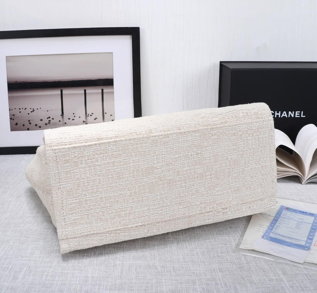 Chanel Deauville Tote 39cm Denim Canvas Shoulder HandbBag - Image 18