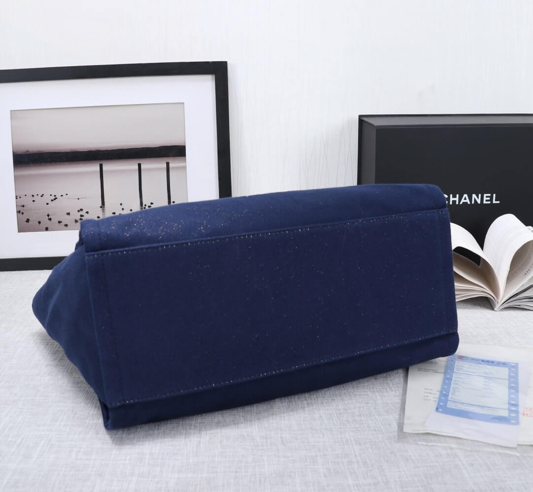 Chanel Deauville Tote 39cm Denim Canvas Shoulder HandbBag - Image 107