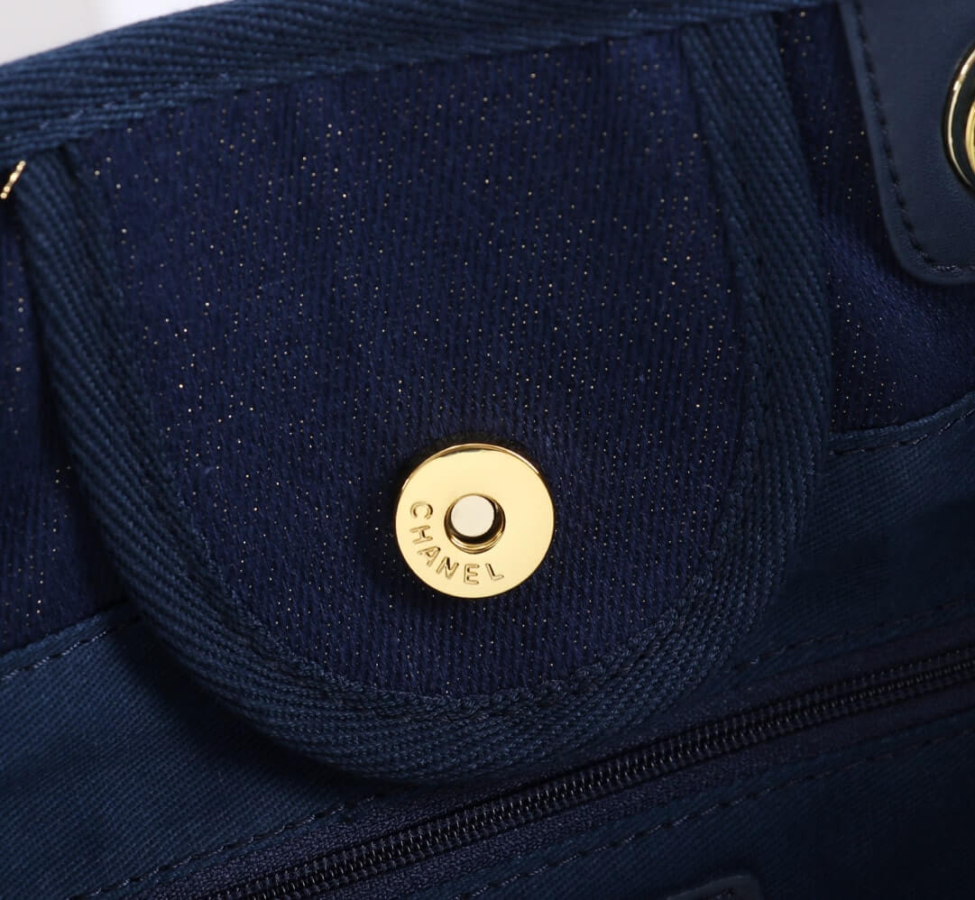 Chanel Deauville Tote 39cm Denim Canvas Shoulder HandbBag - Image 103