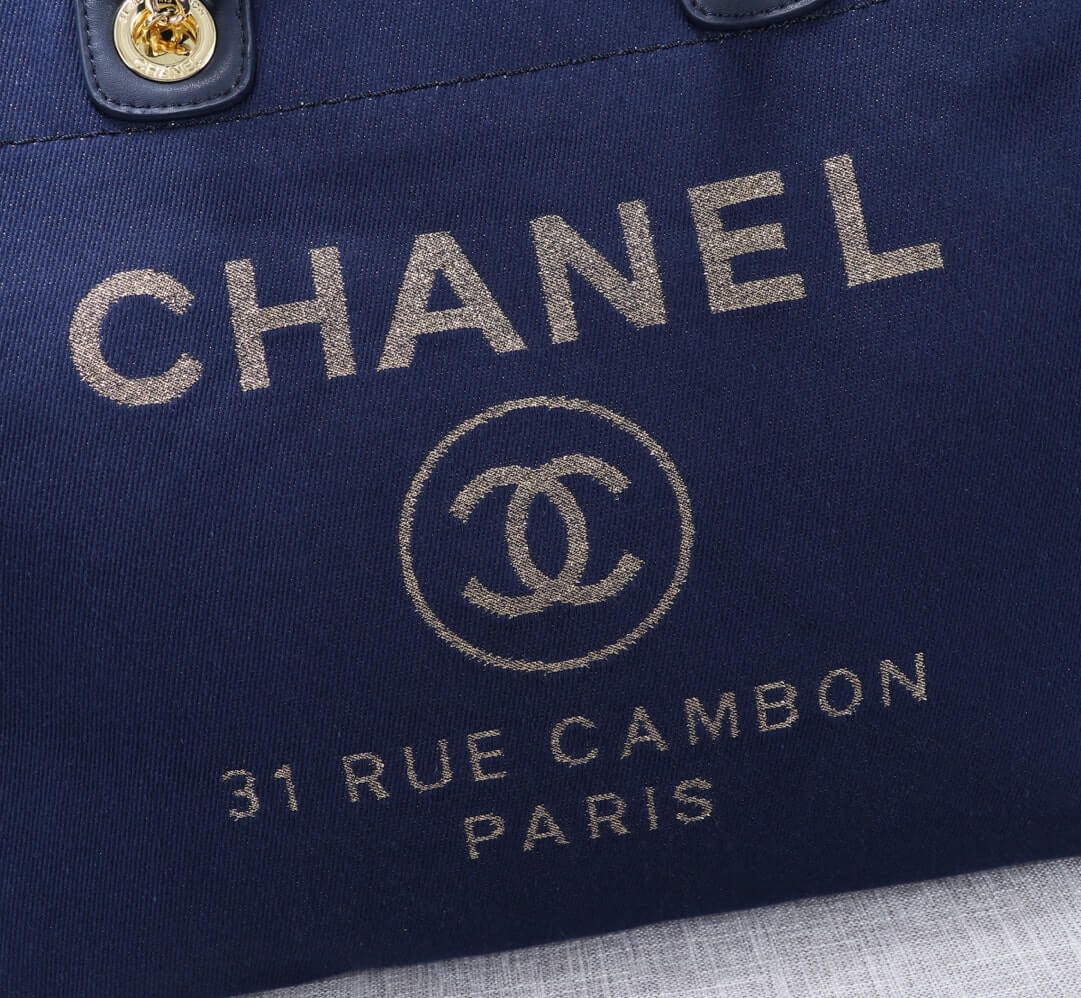 Chanel Deauville Tote 39cm Denim Canvas Shoulder HandbBag - Image 106