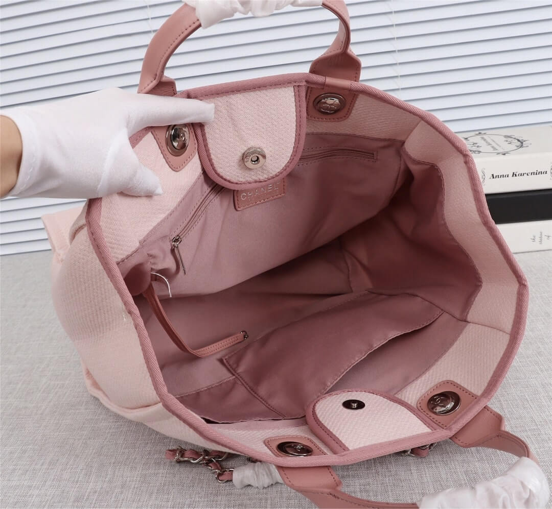 Chanel Deauville Tote 39cm Denim Canvas Shoulder HandbBag - Image 30