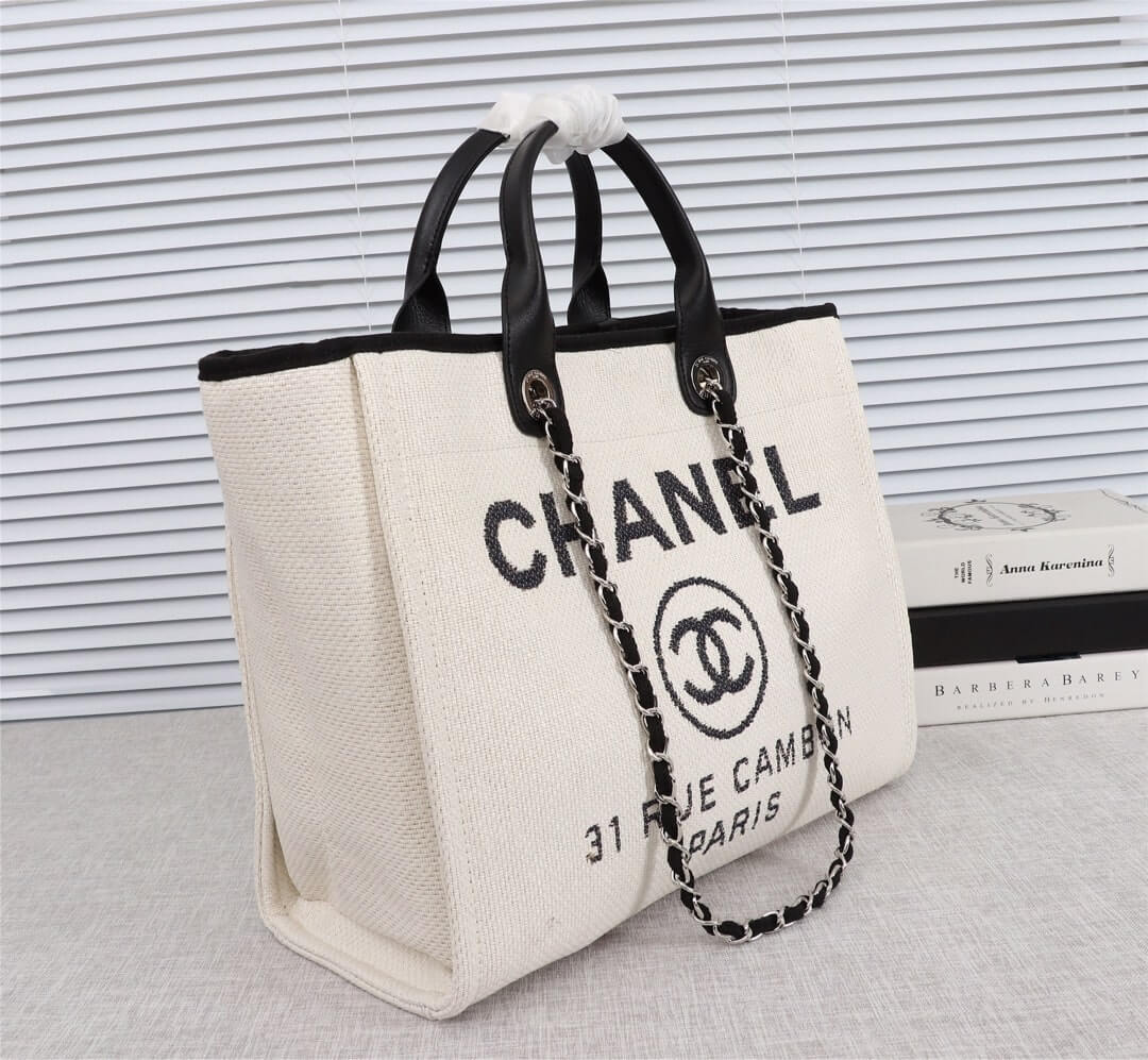 Chanel Deauville Tote 39cm Denim Canvas Shoulder HandbBag - Image 70