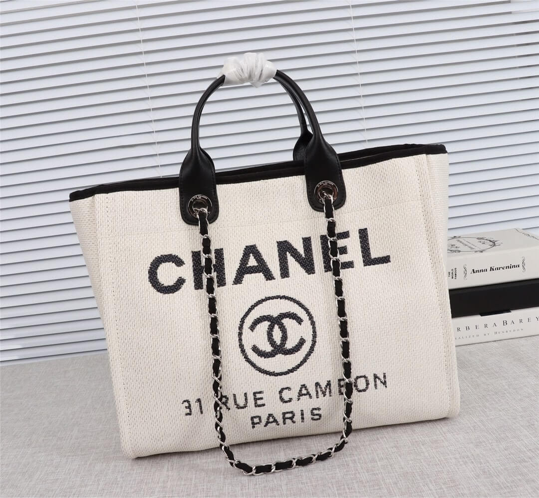Chanel Deauville Tote 39cm Denim Canvas Shoulder HandbBag - Image 63