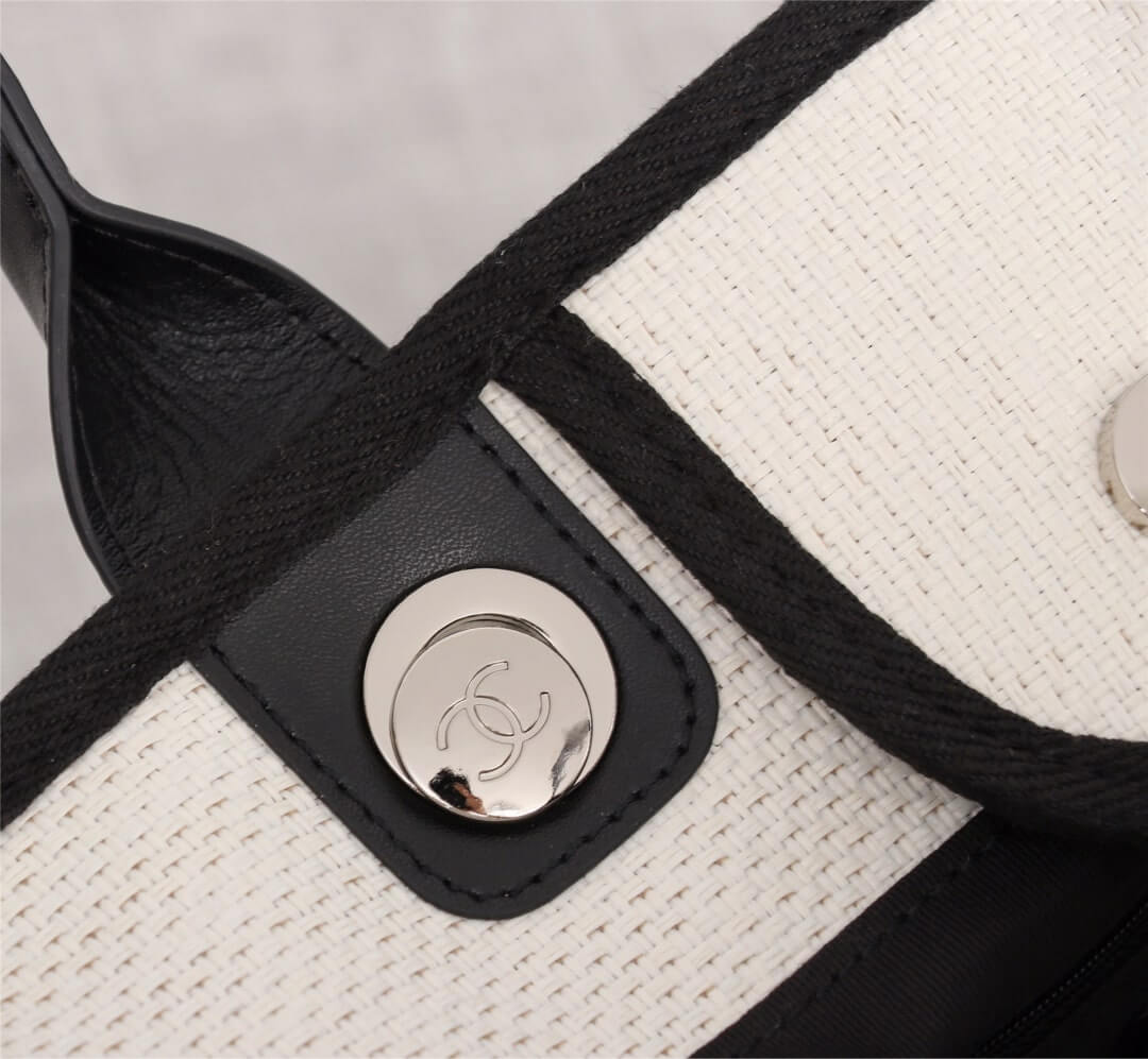 Chanel Deauville Tote 39cm Denim Canvas Shoulder HandbBag - Image 67