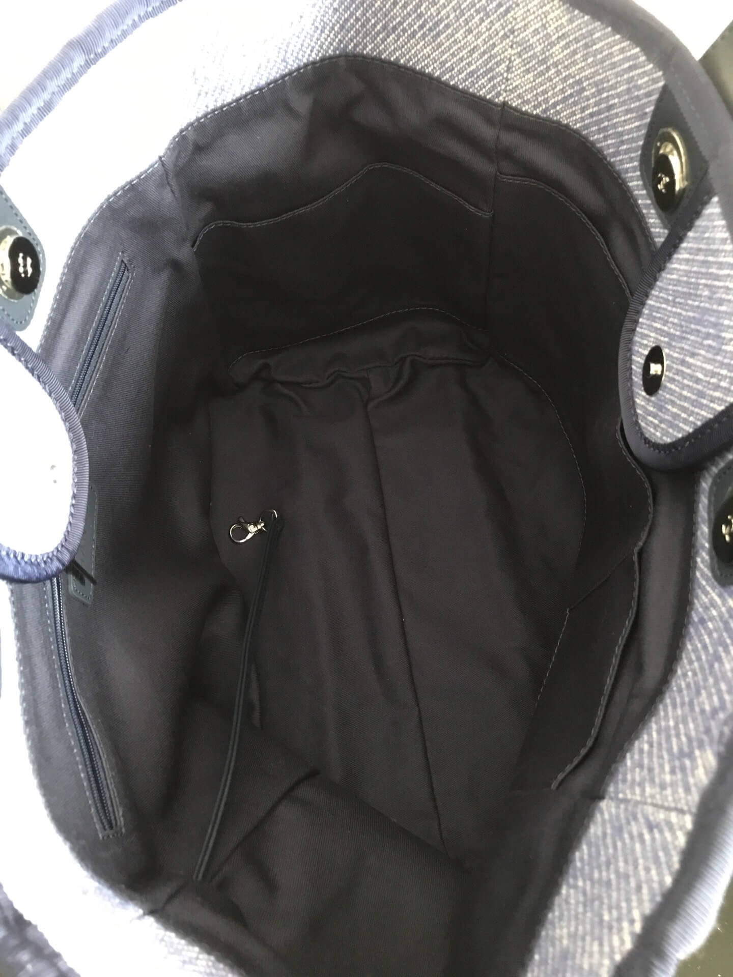 Chanel Deauville Tote 50 Denim Canvas Shoulder HandBag Velvet Blue - Velvet Green - Velvet Red - Velvet Cream White - Velvet Black - Image 3