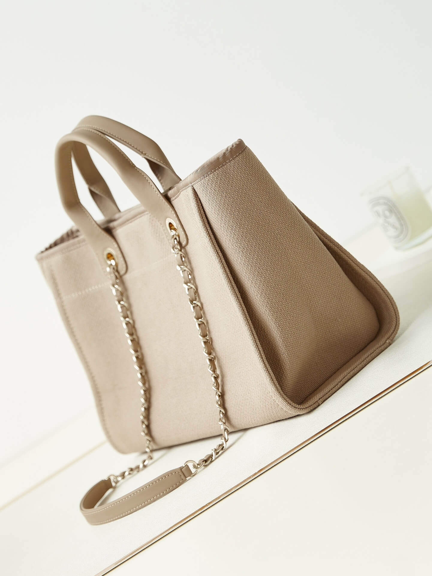 Chanel Deauville Tote Canvas Small Shoulder HandBag - Image 90