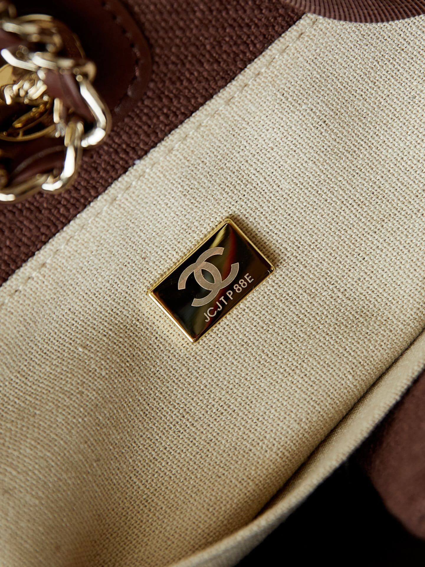 Chanel Deauville Tote Canvas Small Shoulder HandBag - Image 102