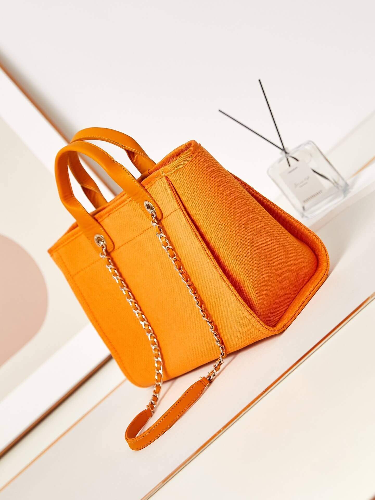 Chanel Deauville Tote Canvas Small Shoulder HandBag - Image 63