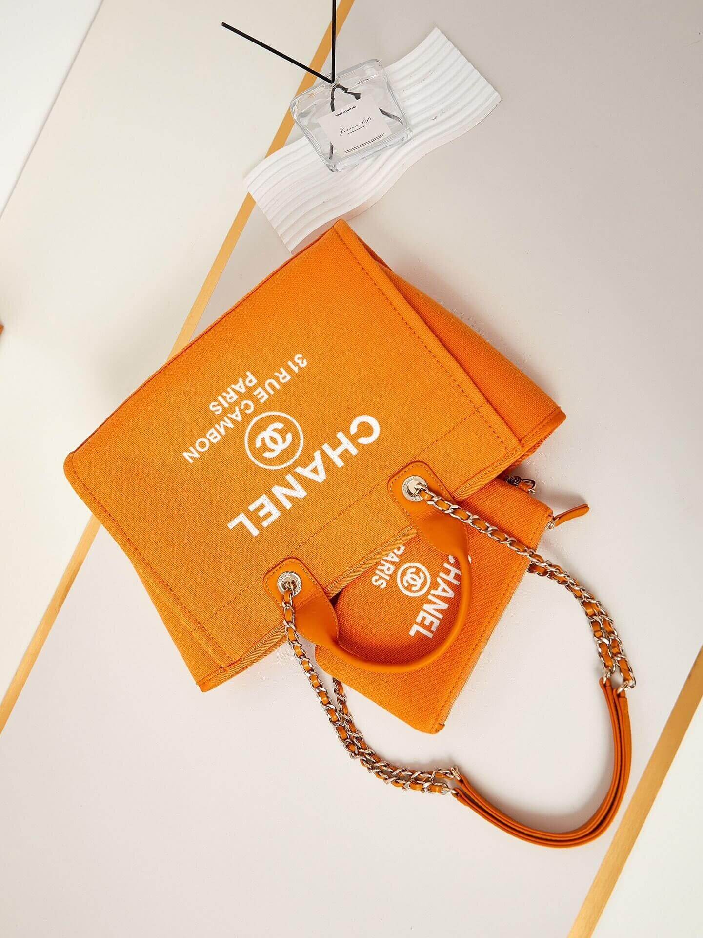 Chanel Deauville Tote Canvas Small Shoulder HandBag - Image 69