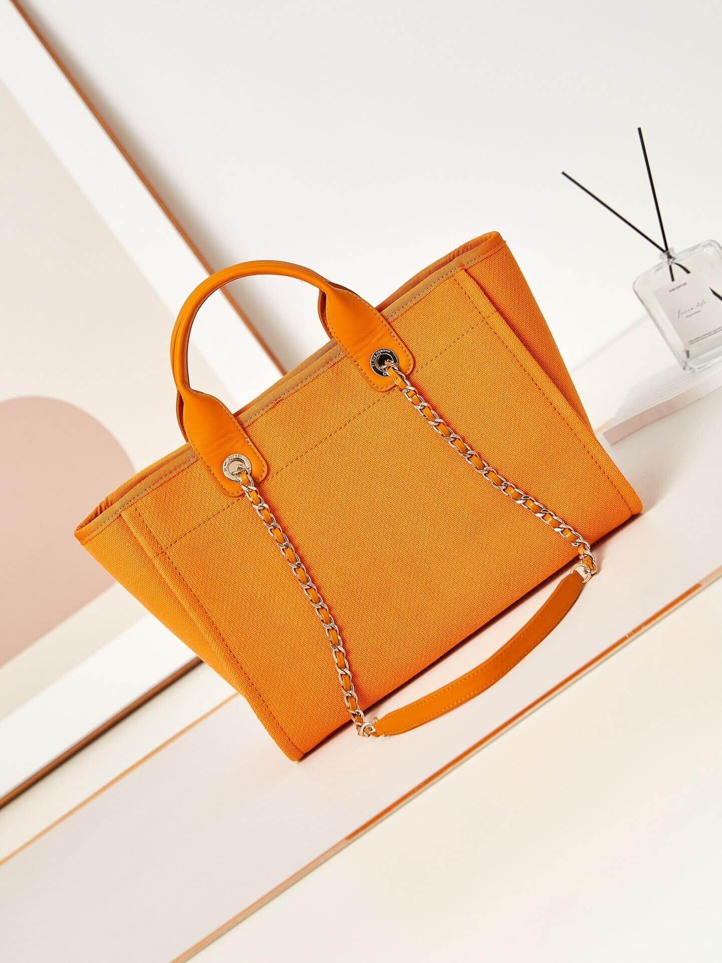 Chanel Deauville Tote Canvas Small Shoulder HandBag - Image 62