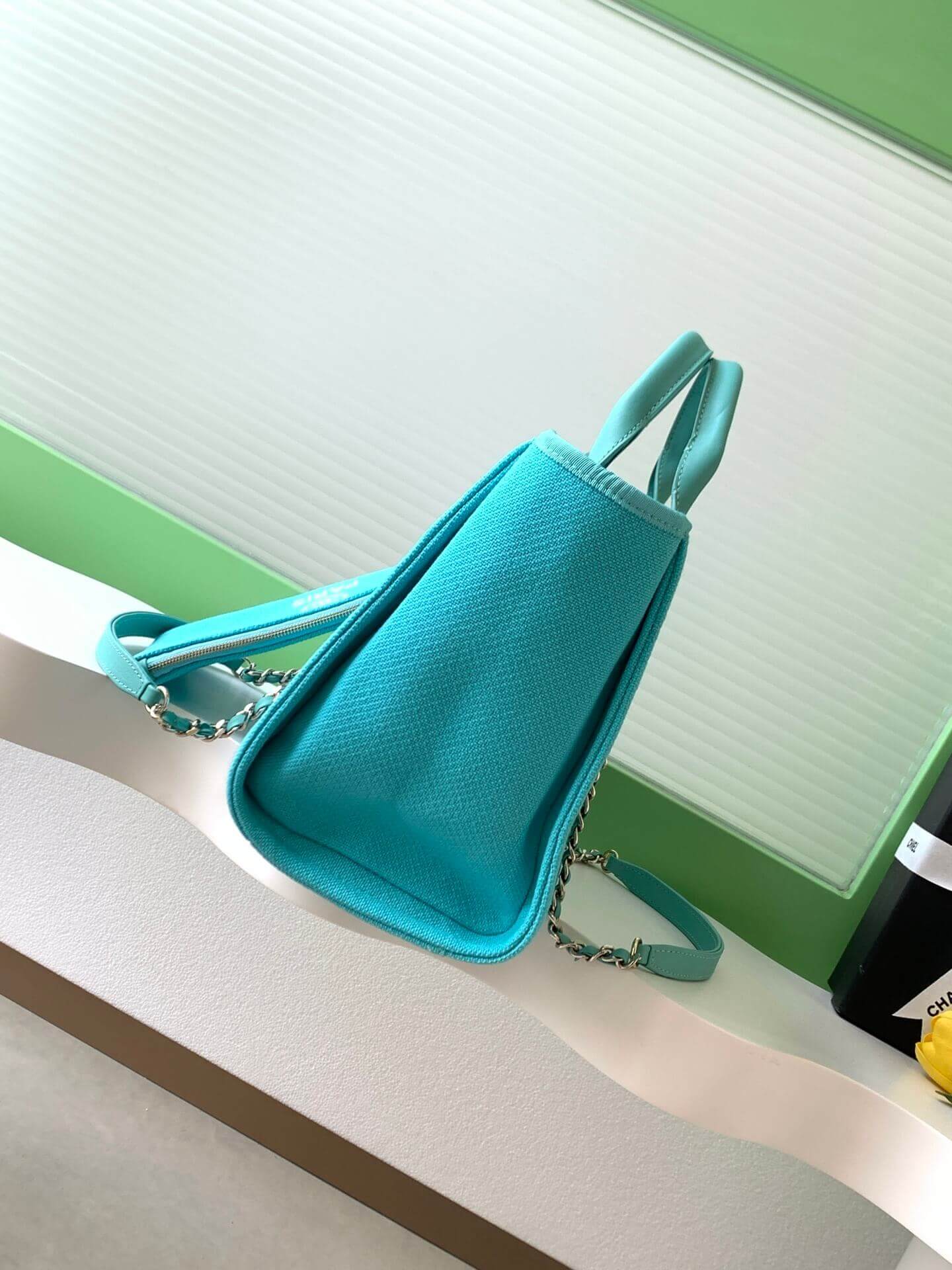 Chanel Deauville Tote Canvas Small Shoulder HandBag - Image 72