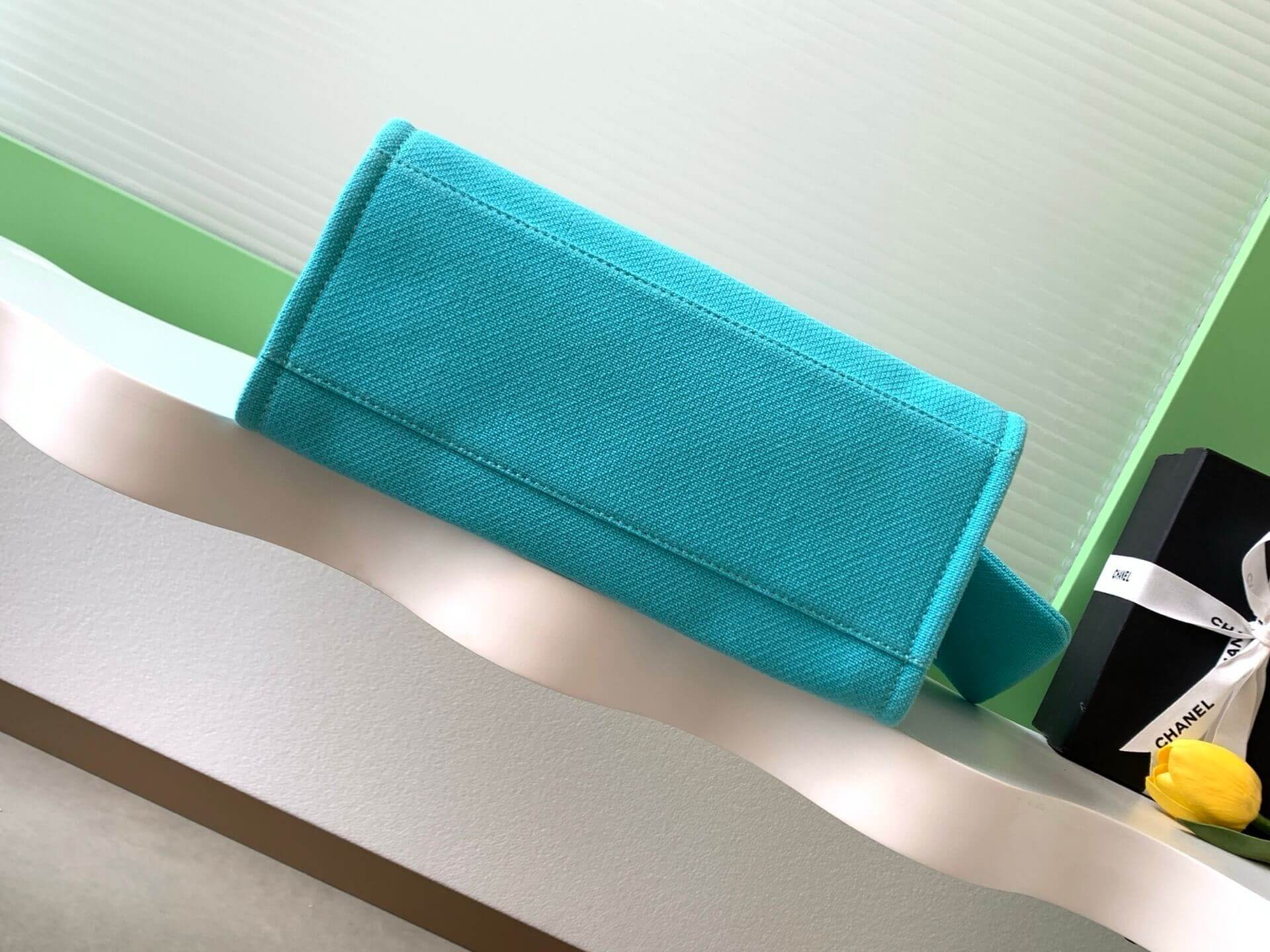 Chanel Deauville Tote Canvas Small Shoulder HandBag - Image 78