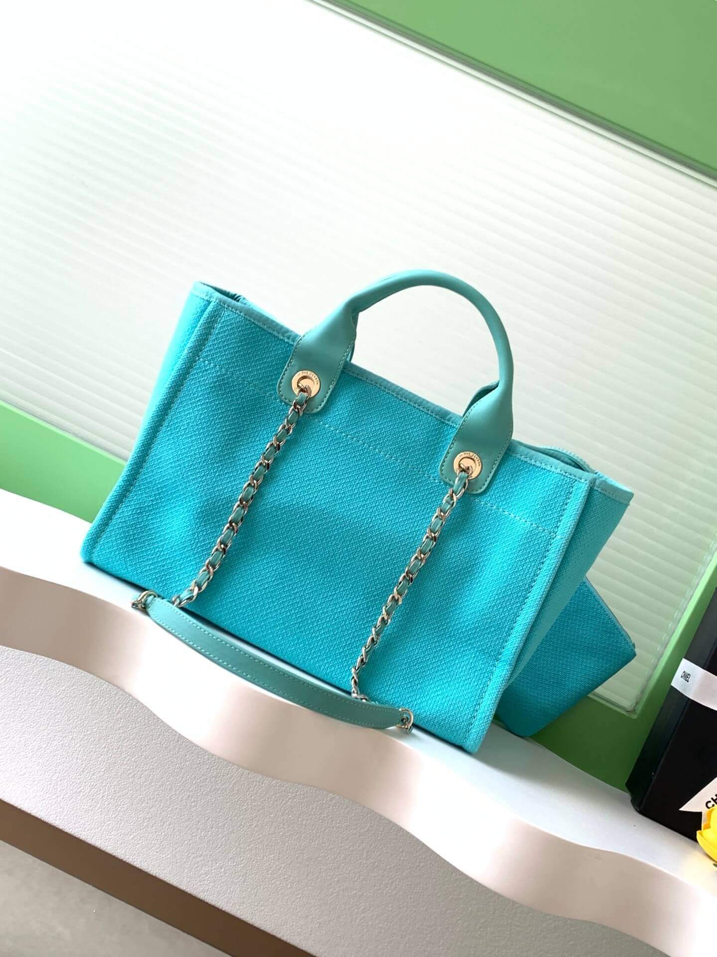 Chanel Deauville Tote Canvas Small Shoulder HandBag - Image 71