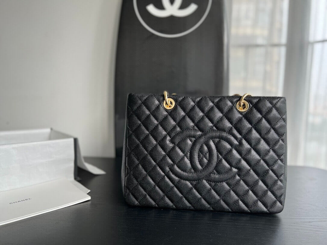 Chanel Grand Shopping Tote GST caviar leather Shoulder Handbag - Image 11