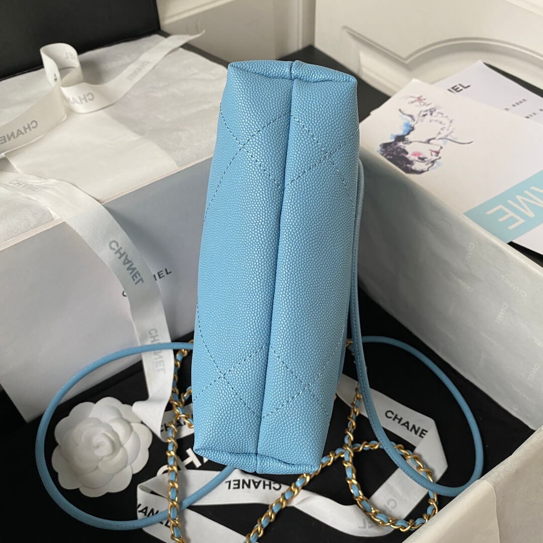 Chanel Mini 22 Shiny Grained Calfskin Caviar Leather Shoulder Handbag - Image 27